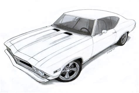 Muscle Car Drawing Clipart Best