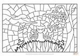 Halloween Coloring Stained Glass Pages Scene Supercoloring sketch template