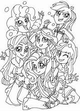 Coloring Pages Pony Little Girls Equestria Everfree Legend Kids Horse Books sketch template