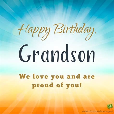 pride  joy happy birthday grandson birthday wishes