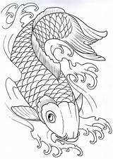 Tattoo Outline Koi Fish Designs Drawing Coloring Tattoos Vikingtattoo Stencil Outlines Deviantart Stencils Japanese Printable Pages Tribal Carp Drawings Line sketch template
