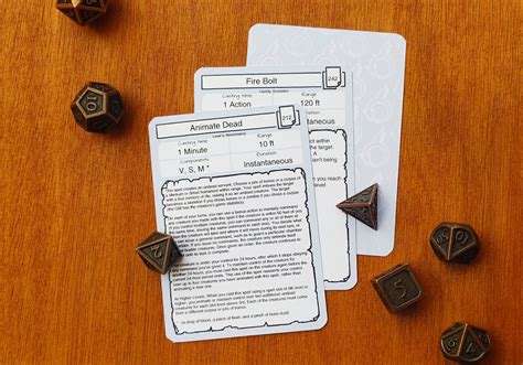 printable dnd spell cards printable world holiday