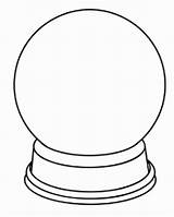 Globe Snow Template Coloring Clipart Snowglobe Pages Globes Christmas Outline Winter Printable Blank Clip Drawing Easy Crafts Colouring Snowglobes Kids sketch template