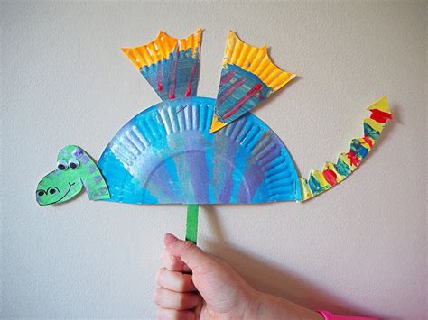 learn  play  home simple paper plate dragon craft