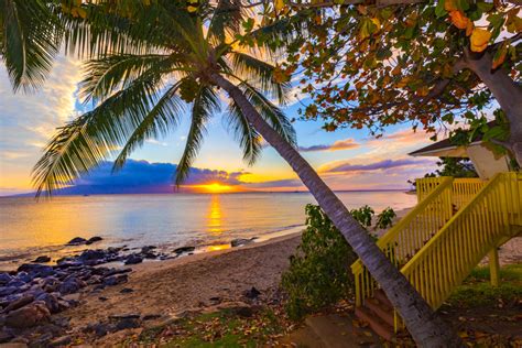 hawaiian experience spa beach park sunset  hawaiian fine art