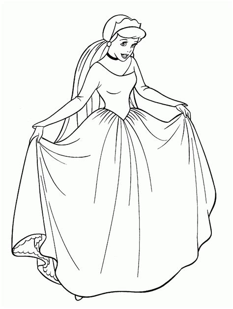 princess cinderella coloring pages