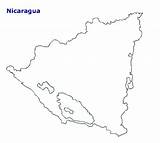 Nicaragua Map Outline Maps Country Color Area Countryreports sketch template