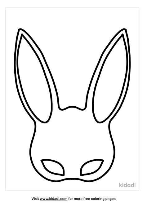 bunny mask coloring page coloring page printables kidadl