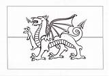 Welsh Flagge Designlooter sketch template