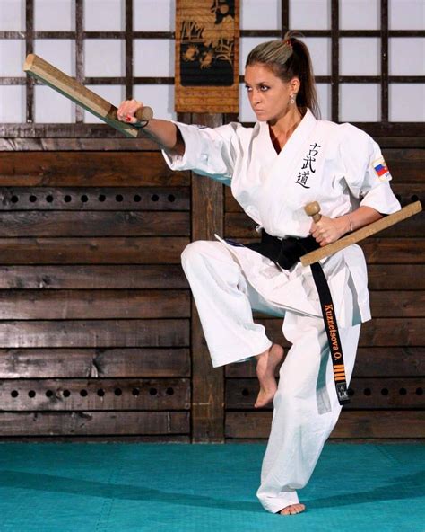 Pin By James Colwell On Kobudo Women Karate Martial Arts Women