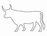 Bull Outline Pattern Printable Template Patternuniverse Templates Animal Stencil Cut Use Stencils Patterns Crafts Creating Shape Coloring Terms sketch template