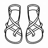 Sandalias Sandals Flops Flop Scarpe Coloringp Sandalen Sandali Kleurplaten Imprimir Schoenen Dessin Clipartmag Zapatos Imágenes sketch template