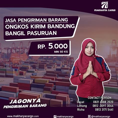 ongkos kirim bandung bangil pasuruan  pick