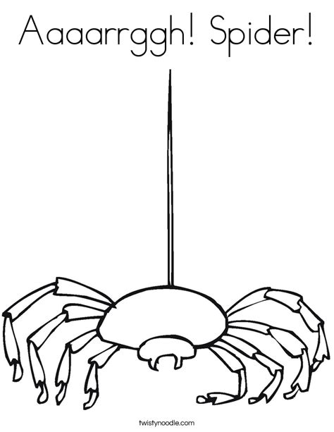 aaaarrggh spider coloring page twisty noodle
