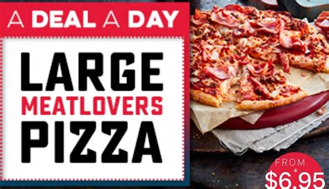 deal dominos offers app  large meatlovers pizza  november  frugal feeds