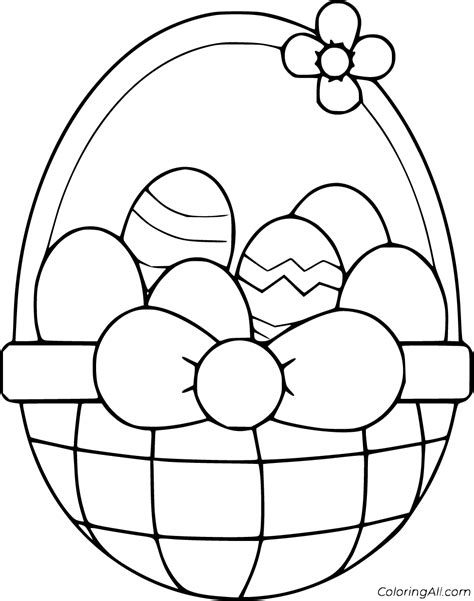 colouring pages easter baskets  svg png eps dxf file