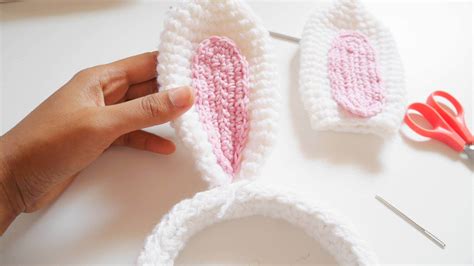 minute bunny ear headband  crochet pattern