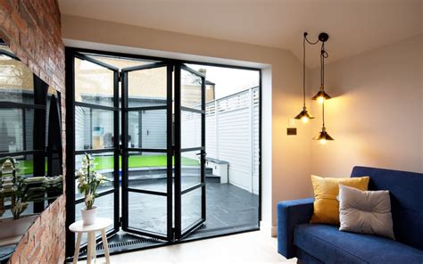 black steel framed doors  windows ideas   home extension design