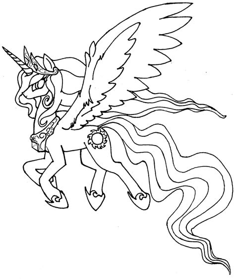 pony coloring pages princess celestia  getcoloringscom