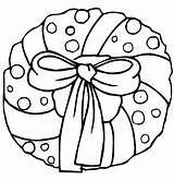 Coloring Pages Bow Wreath Christmas Sun sketch template