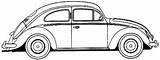 Beetle Vw Car Outline Drawing Bug Käfer Illustration Auto Coloring Sketch Ausmalen Drawings Auswählen Pinnwand Von sketch template