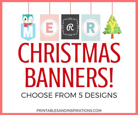 printable merry christmas banners printables  inspirations