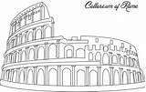 Coloring Italy Coliseu Colloseum Colosseum Italie Landmarks Malvorlage Tudodesenhos Colisée Monumentos Malvorlagen Geschichte Zeichnungen Kontinente Romano Cidade Sehenswürdigkeiten Insertion sketch template