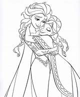 Elsa Anna Drawing Frozen Drawings Coloring Pages Paintingvalley Color Disney sketch template