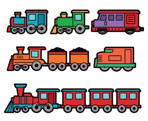 colorful train cartoon vectors vector art graphics freevectorcom