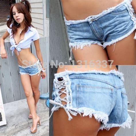 2015 Hot Sexy Girl Denim Jeans Clubwear Short Hot Low Waist Cut Off