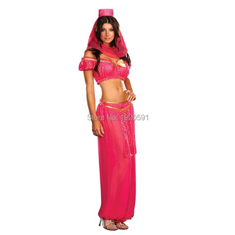 Hot Sexy Arabic Dance Costume Sexy Goddess Genie Jasmine Aladdin