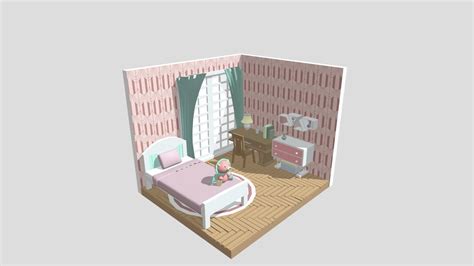 anya bedroom 3d model by honeylemontea [229182e] sketchfab