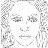 Shakira Retrato Coloriage Colorier Hellokids sketch template