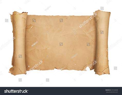 vintage blank paper scroll isolated  stock photo edit