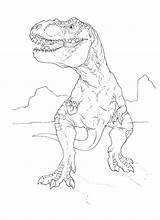 Rex Coloring Tyrannosaurus Getcolorings Color sketch template