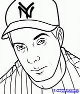 Yankees York Coloring Symbol Draw Step Popular sketch template