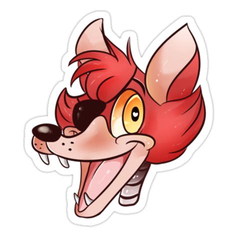 Cartoon Foxy Five Nights At Freddy S Stickers By