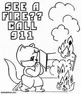 Fire Safety Coloring Pages Kids 911 Sheet Printable Call Flame Print House Campfire Colorings Preschoolers Comments sketch template