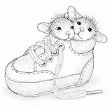Coloring Pages Mice Mouse House Baby Cute Adult Shoe Colouring Book Getcolorings Color Printable Getdrawings sketch template