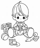 Coloring Baby Pages Precious Moments Boy Boys Miracle Timeless Printable sketch template