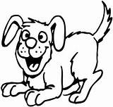 Dog Coloring Pages Outline Happy Mutt Clipart Dogs Animal Barking Outlines Cliparts Clip Cartoon Printable Colouring Template Magical Poochies Thecoloringbarn sketch template