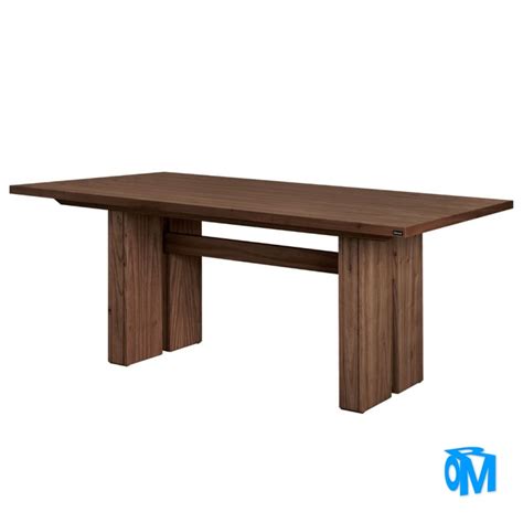 mesa  base central en madera de paraiso de  mts genoud rosario muebles