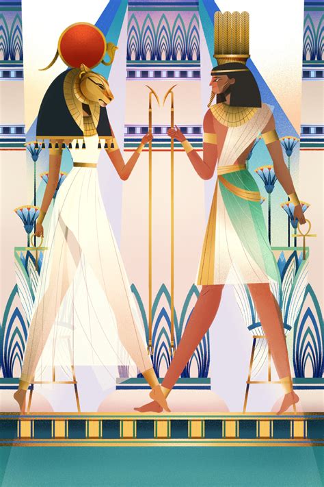 Meel T S Illustration Gods And Goddesses Of Ancient Egypt Egyptian