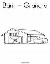 Coloring Barn Granero Built California Usa sketch template