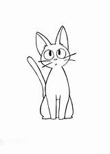 Kiki Jiji Delivery Service Ghibli Studio Kikis Tattoo Weasyl Cat Para 魔女 Anime Desenho 宅急便 Lines Lineart Desenhos Pasta Escolha sketch template