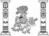 Coloring Quetzalcoatl Inca Color Pages Masks Incas Totems Mayans Adult Printable Print Aztecs Justcolor sketch template