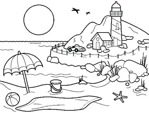 summer beach coloring pages  kids  getcoloringscom