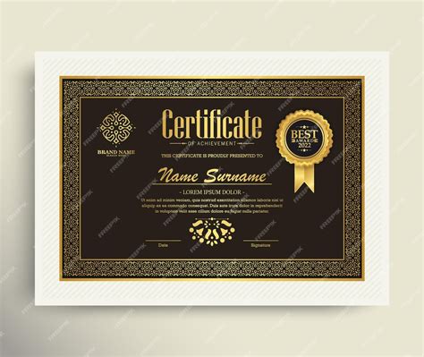premium vector achievement certificate  award diploma