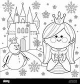 Principessa Snowman sketch template