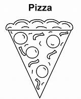 Pizza Coloring Pages Kids Printable Food Slice Sheets Colouring Print Color Steve Sheet Pyramid Drawing Cartoon Getcolorings Drawings Book Cheese sketch template